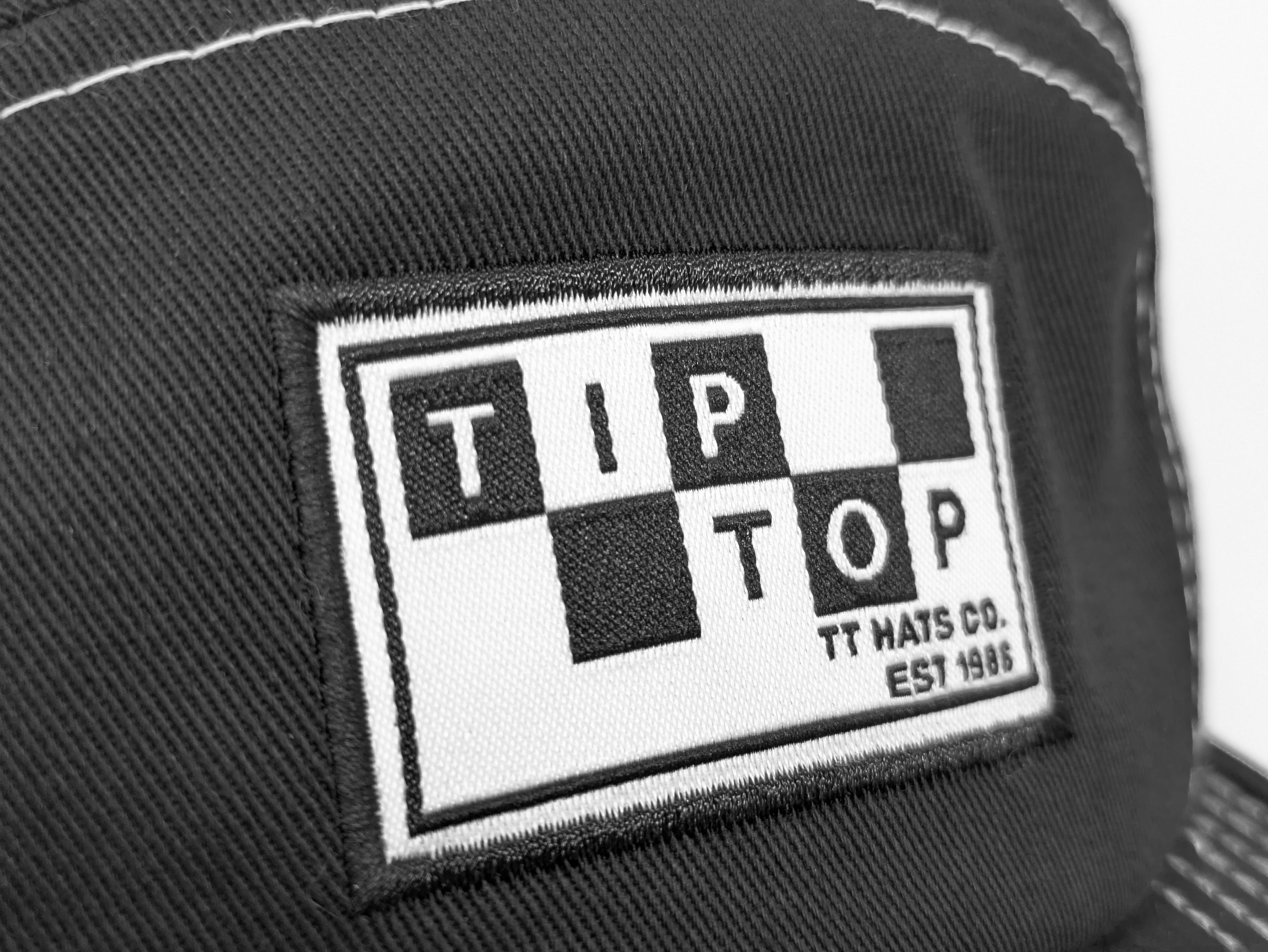 XL Camp / Skate Hat - TipTop Monochrome