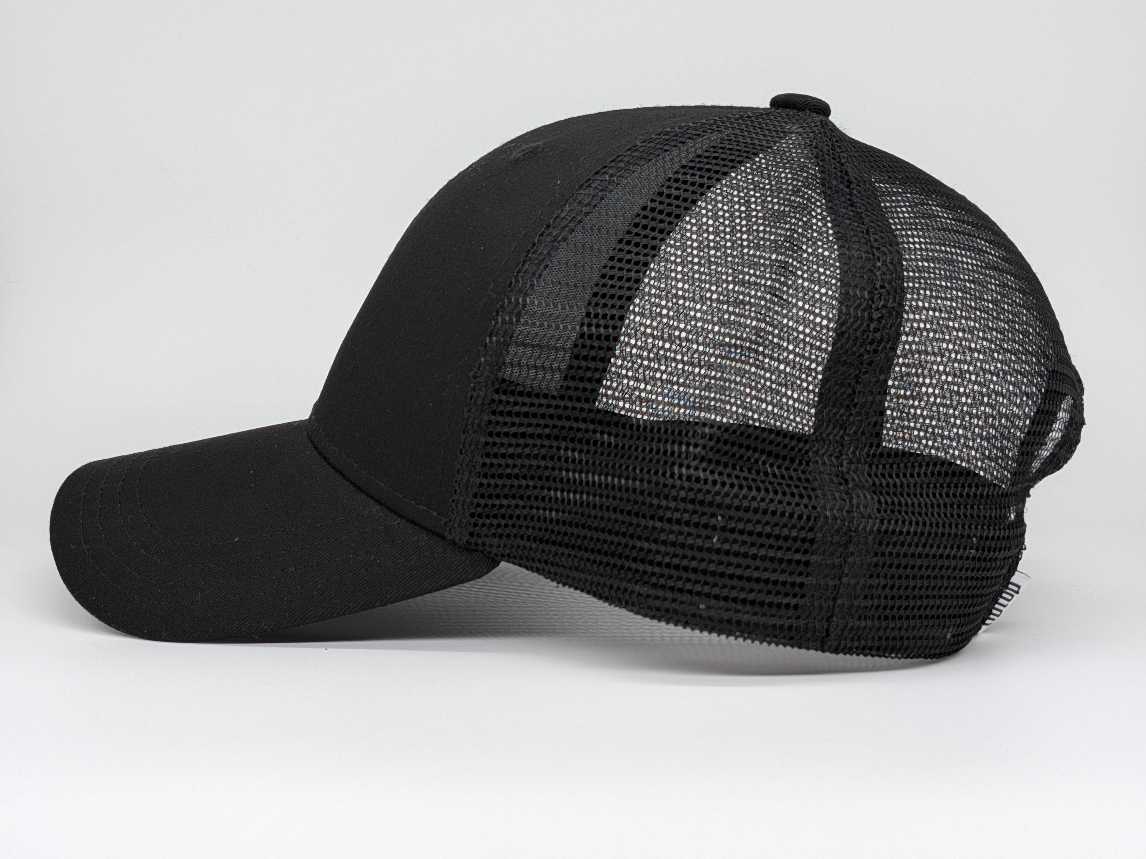 XL Trucker Hat - Plain Black