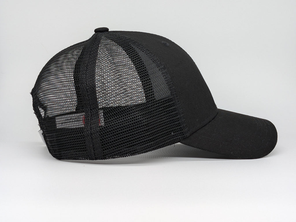 XL Trucker Hat - Plain Black