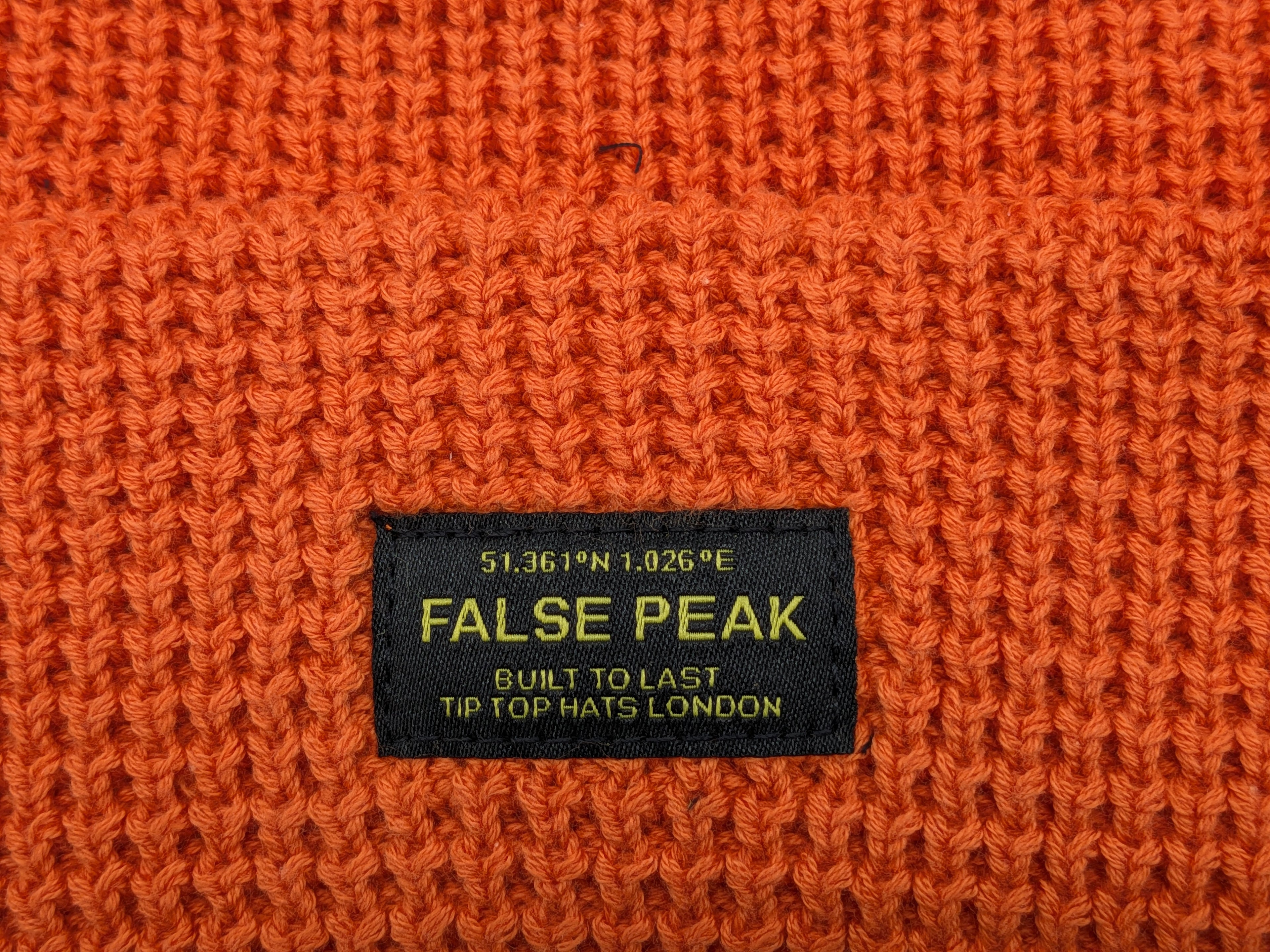 XL Waffle Beanie Hat - Orange