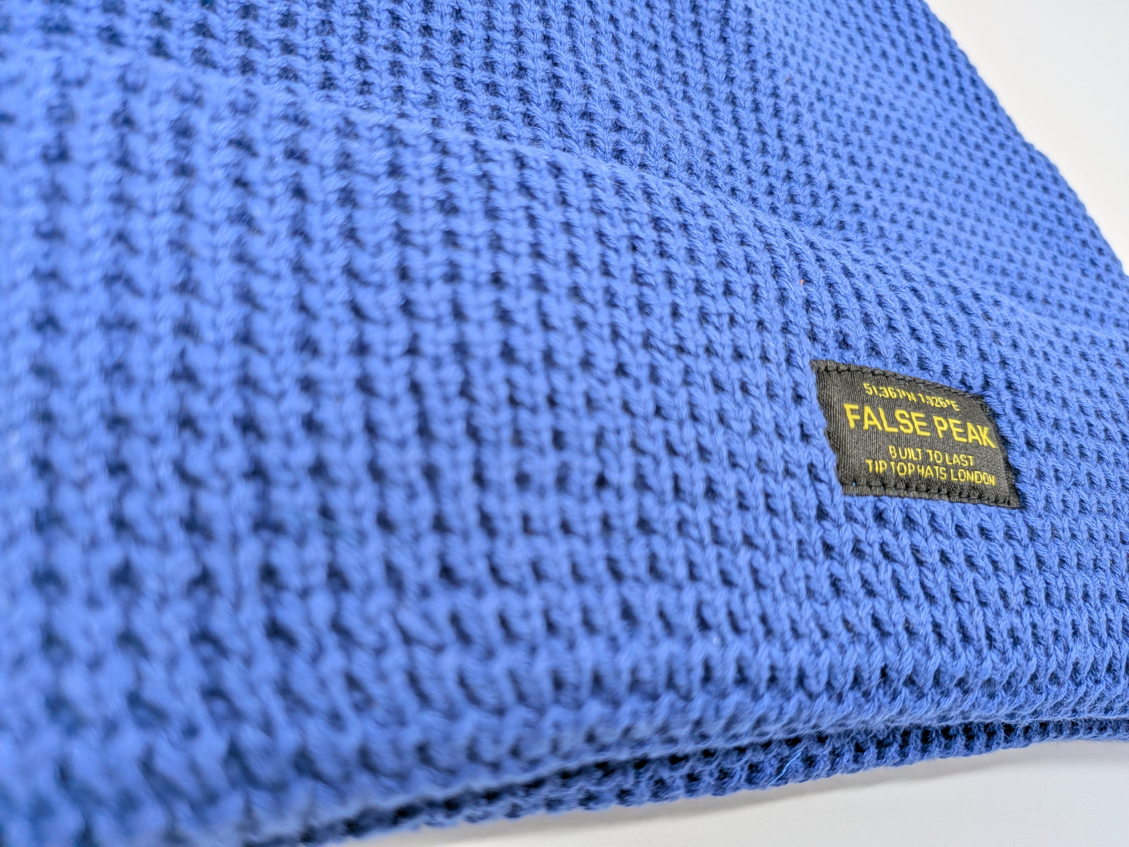 XL Waffle Beanie Hat - Blue