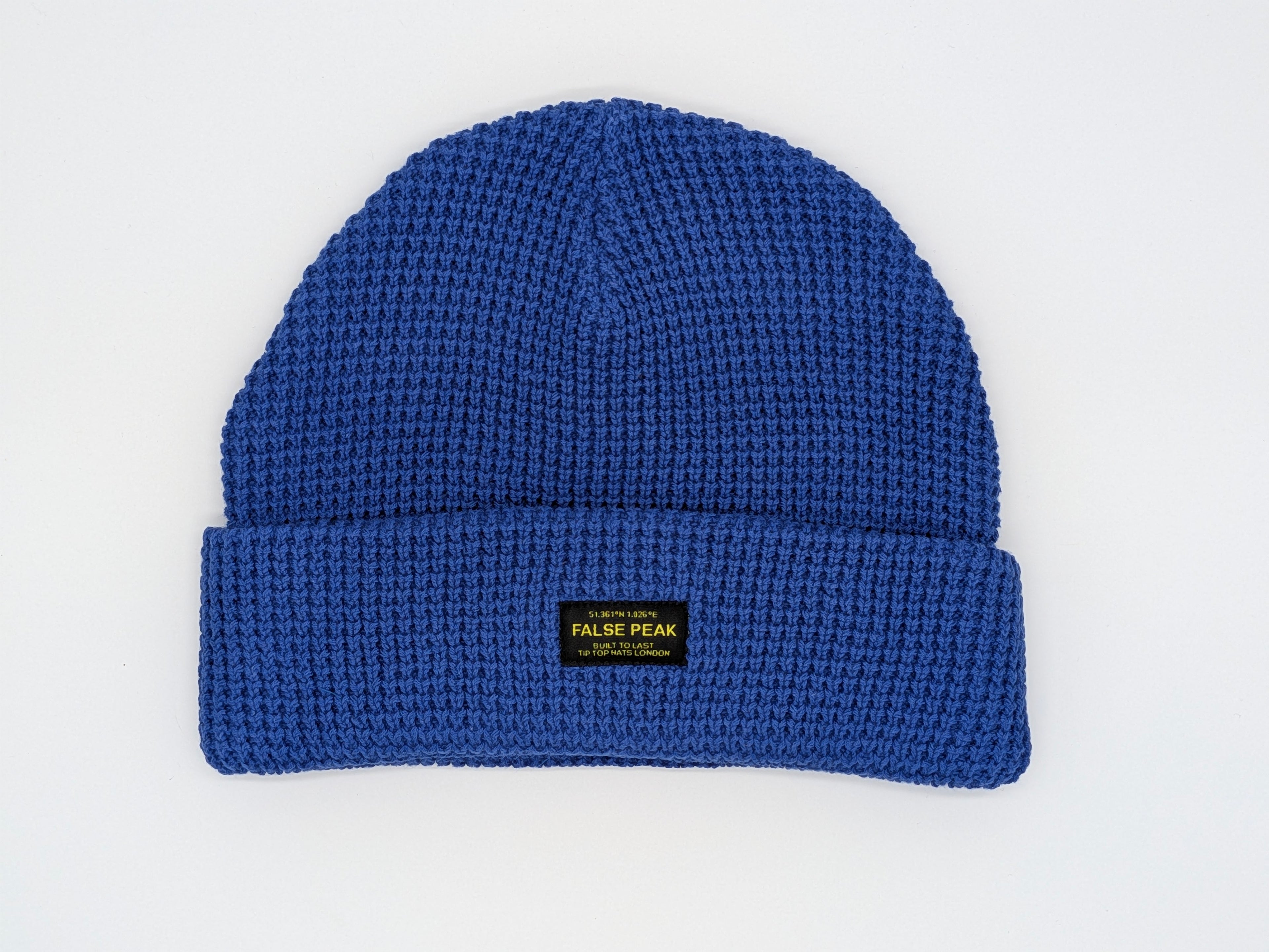 XL Waffle Beanie Hat - Blue