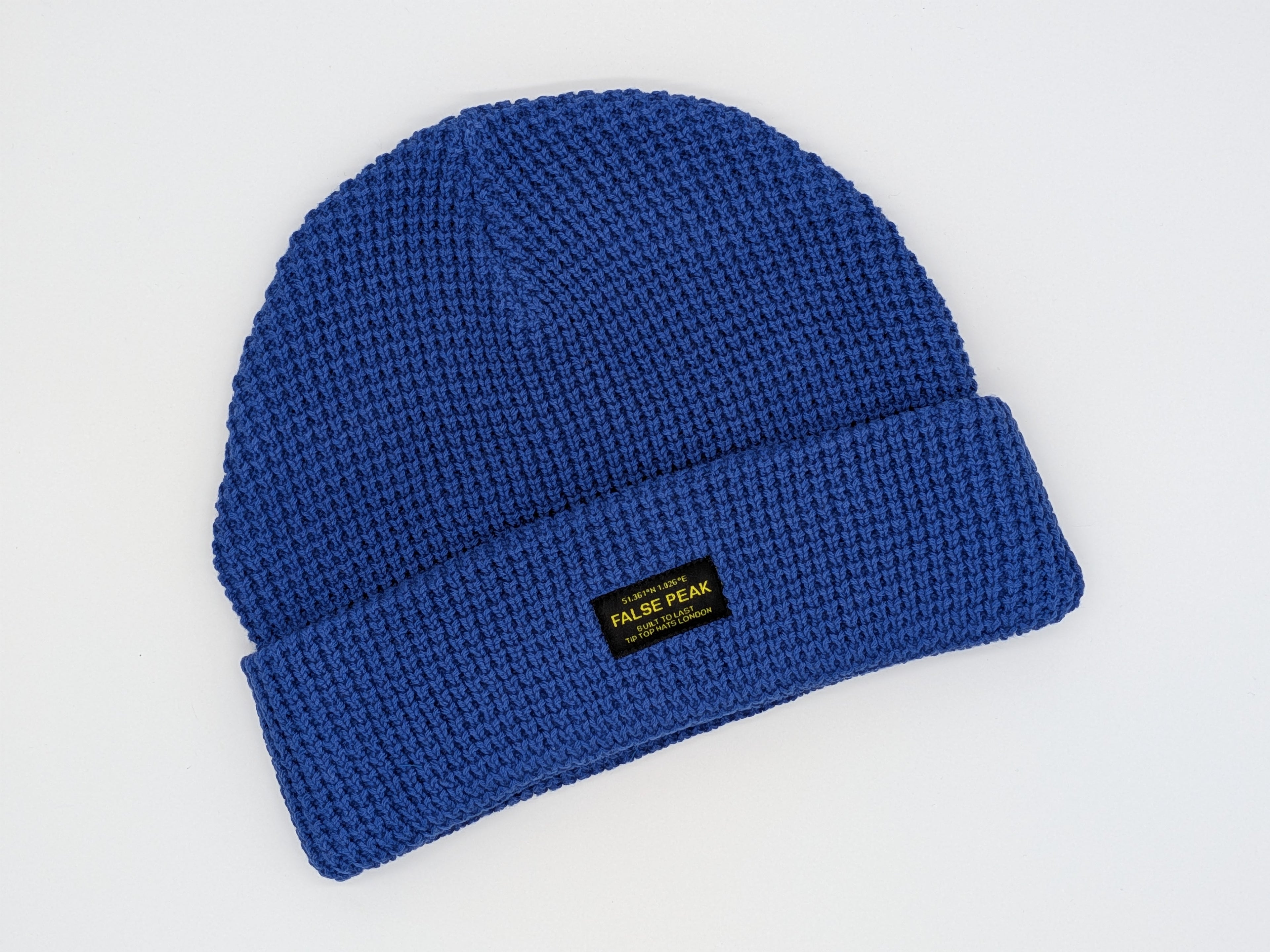 XL Waffle Beanie Hat - Blue