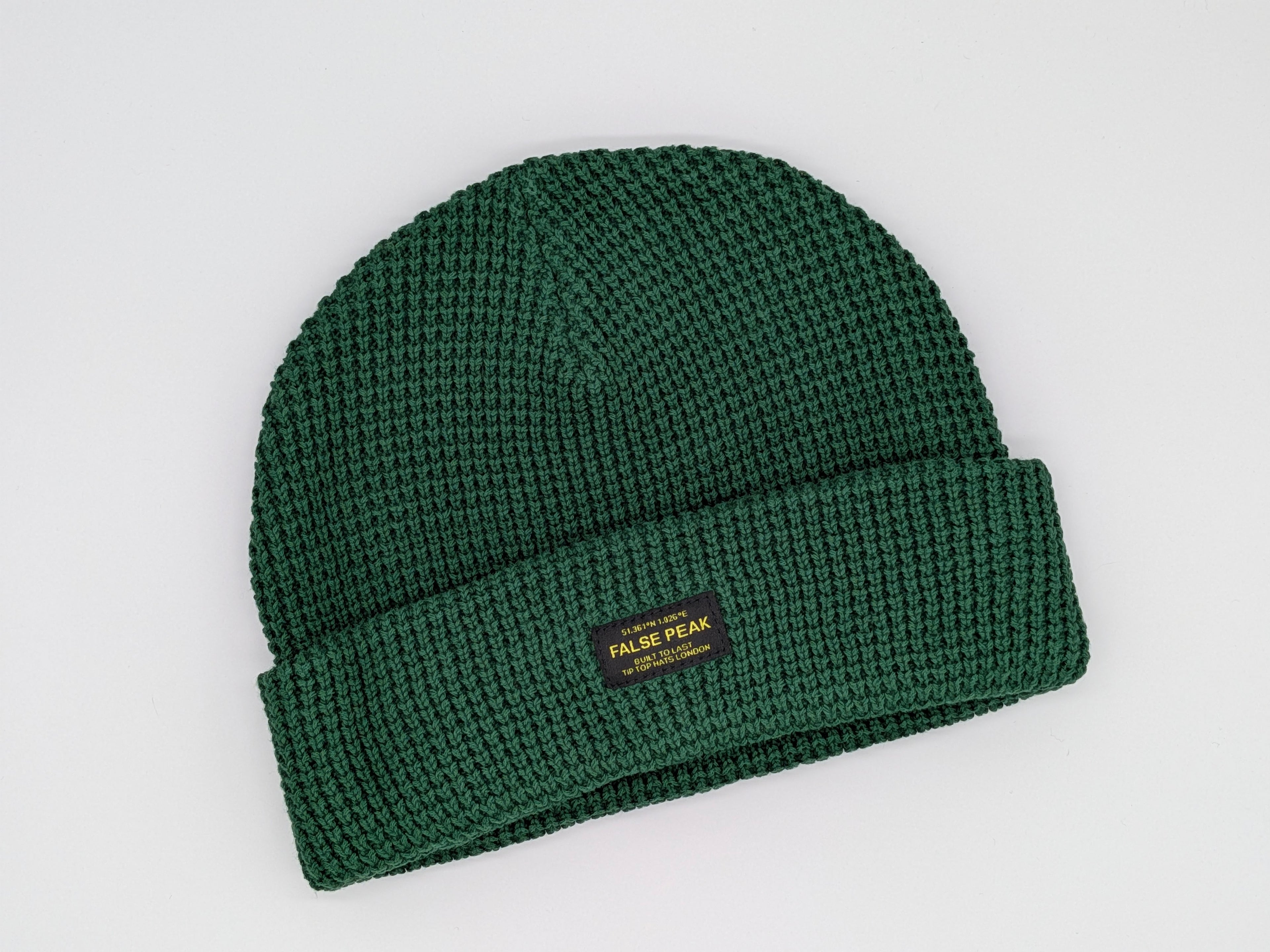 XL Waffle Beanie Hat - Green