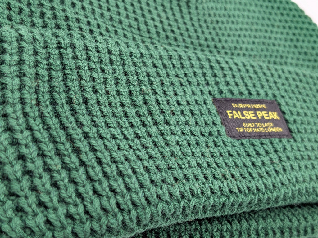 XL Waffle Beanie Hat - Green