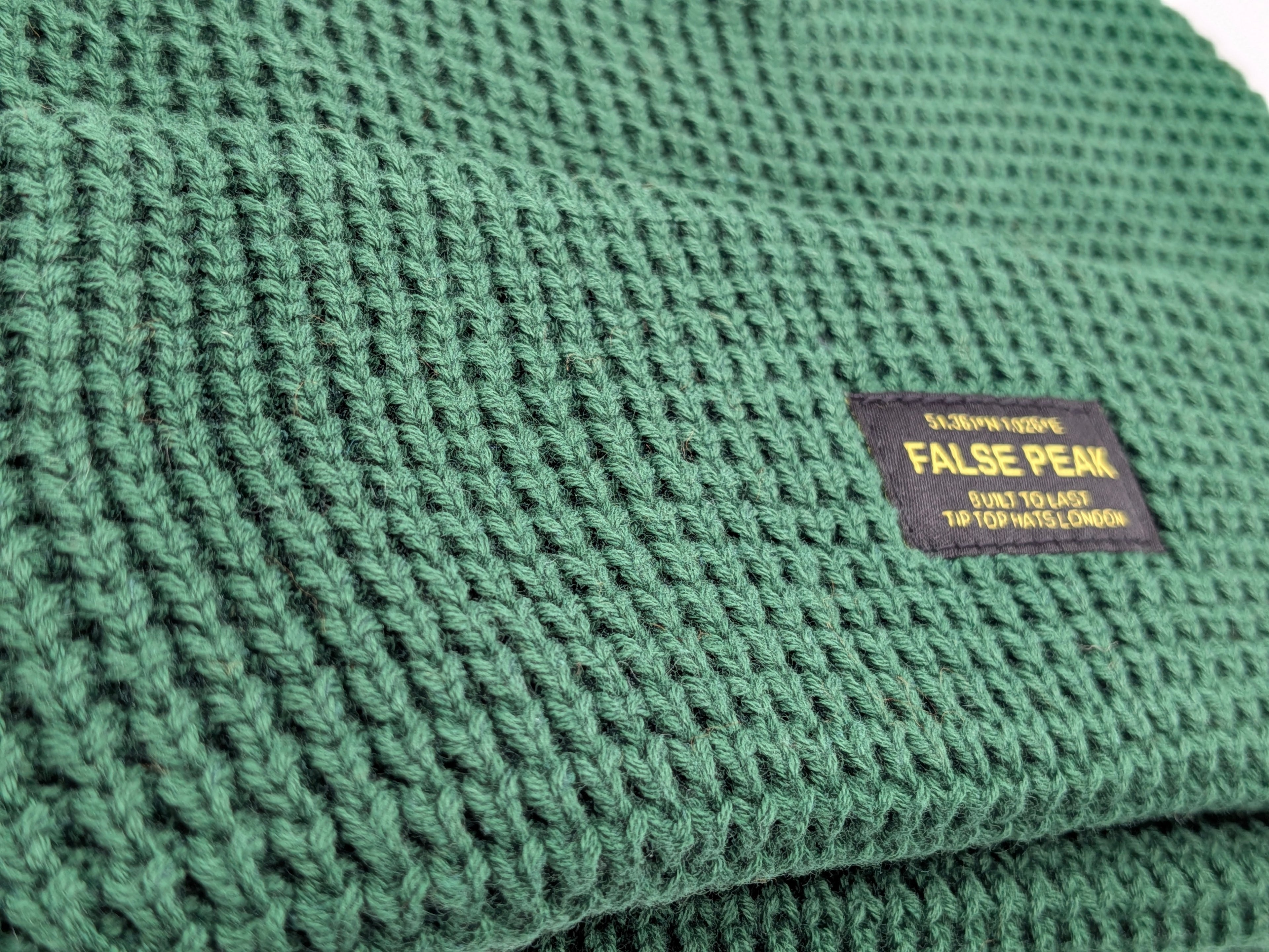 XL Waffle Beanie Hat - Green